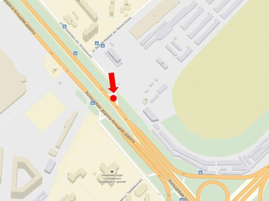 Схема рекламної площини за адресою Кольцевая дорога / Лятошинского ул., в сторону Одесская пл.