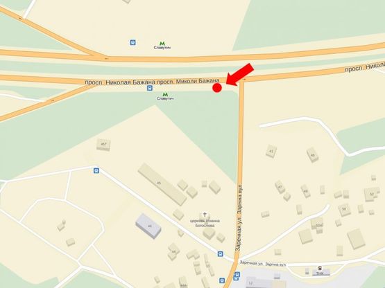 Схема рекламной плоскости по адресу Бажана пр., перед въездом на мост Южный, возле АЗС "Amic" Схема рекламной плоскости по адресу Бажана пр., перед въездом на мост Южный, возле АЗС "Amic"