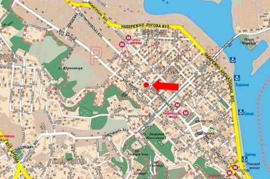 Схема рекламної площини за адресою Константиновская ул., 35 / ул. Щекавицкая, в сторону Новоконстантиновская ул.