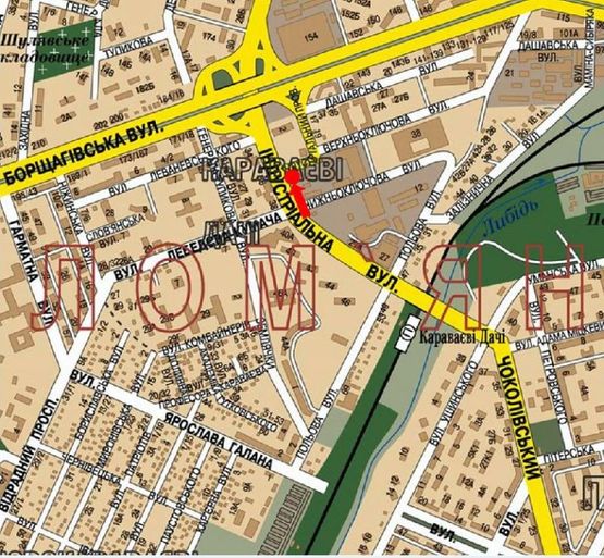 Схема рекламної площини за адресою Гетьмана ул. / Индустриальный пер. в сторону ст. м. "Шулявская" Схема рекламної площини за адресою Гетьмана ул. / Индустриальный пер. в сторону ст. м. "Шулявская"