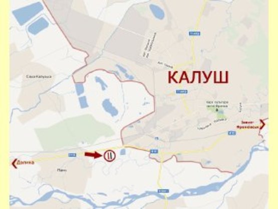 Схема рекламной плоскости по адресу м.Калуш (вїзд зі сторони Долини правий) ст.А Схема рекламной плоскости по адресу м.Калуш (вїзд зі сторони Долини правий) ст.А