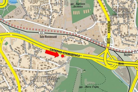 Схема рекламной плоскости по адресу Саперно-Слободская ул., возле супермаркета "Леруа Мерлен", в сторону моста Южного