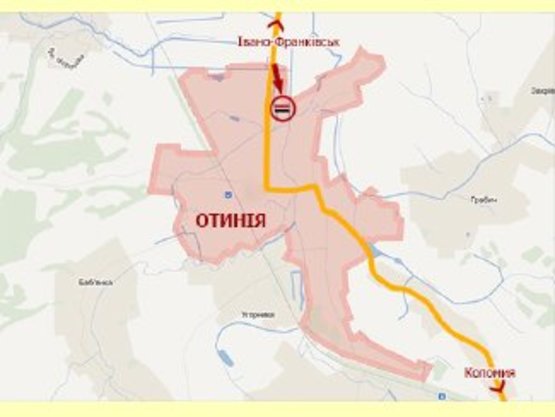 Схема рекламной плоскости по адресу с.Отинія (вїзд зі сторони ів-Фр) ст.Б Схема рекламной плоскости по адресу с.Отинія (вїзд зі сторони ів-Фр) ст.Б