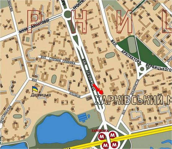 Схема рекламной плоскости по адресу Ревуцкого ул., 35, в сторону ст. м. "Харьковская" Схема рекламной плоскости по адресу Ревуцкого ул., 35, в сторону ст. м. "Харьковская"