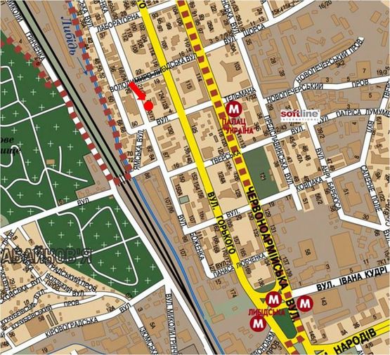 Схема рекламной плоскости по адресу Малевича ул. (бывш. Боженка ул.), 83, в сторону ст. м. "Лыбедская" Схема рекламной плоскости по адресу Малевича ул. (бывш. Боженка ул.), 83, в сторону ст. м. "Лыбедская"