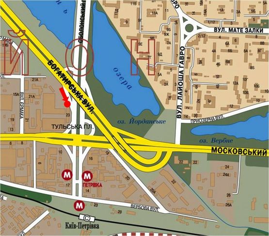 Схема рекламної площини за адресою Богатырская ул., в сторону Петровки, супермаркет "Fozzy", возле моста Схема рекламної площини за адресою Богатырская ул., в сторону Петровки, супермаркет "Fozzy", возле моста