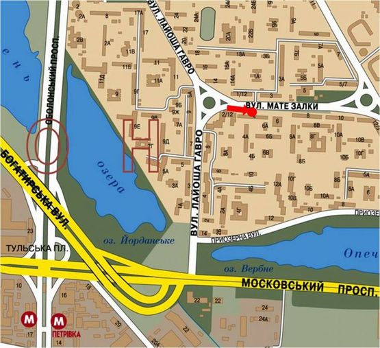 Схема рекламної площини за адресою Архипенка ул. (бывш. Залки ул.), 4, возле супермаркета "Сильпо", в сторону Героев Сталинграда пр.