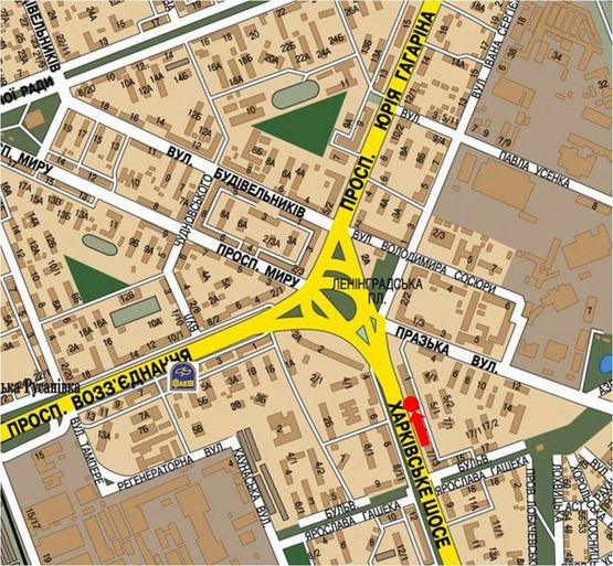 Схема рекламной плоскости по адресу Харьковское шоссе, 3, в сторону Дарницкая пл. (бывш. Ленинградская пл.)