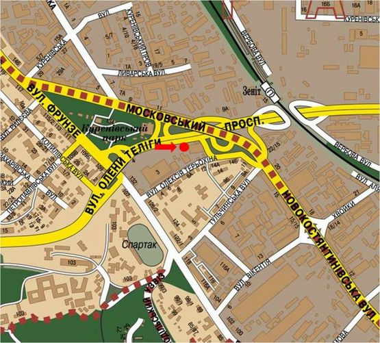 Схема рекламной плоскости по адресу Телиги ул., 100м до съезда на Новоконстантиновскую ул., в сторону Бандеры пр. (бывш. Московский пр.)