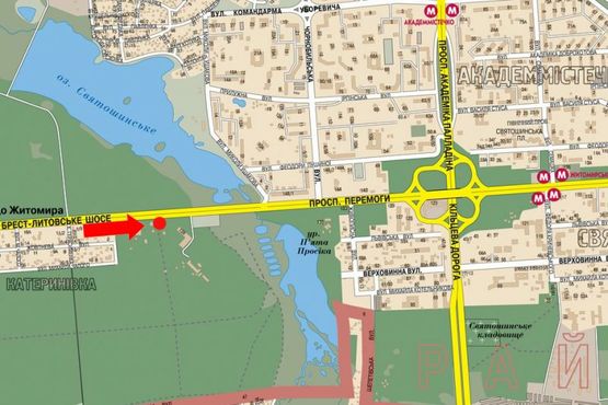 Схема рекламной плоскости по адресу Победы пр., 139, в центр