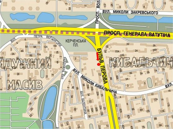 Схема рекламной плоскости по адресу Перова бул., 27 (зелена зона) в сторону Освободителей пр.