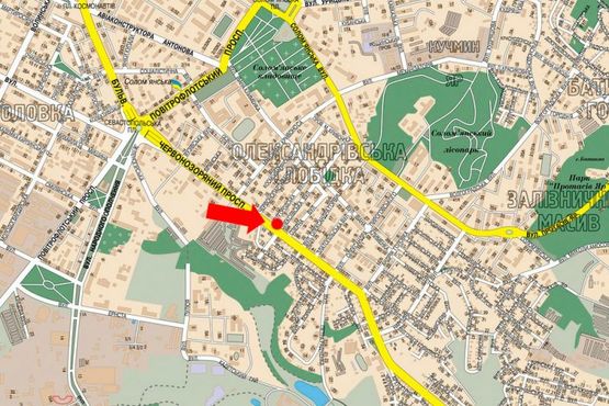 Схема рекламной плоскости по адресу Лобановского пр. (бывш. Краснозвездный пр.) / Алексеевская ул., в сторону Демеевская пл. (бывш. Московская пл.)