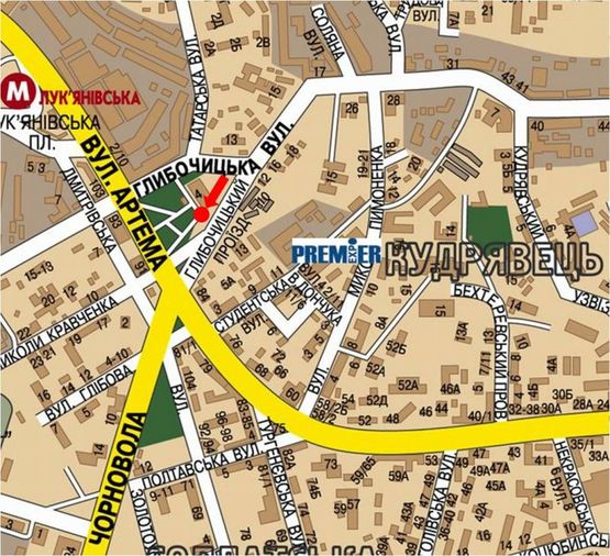 Схема рекламної площини за адресою Глубочицкий проезд, электроопора №25, в сторону Сечевых Стрельцов ул. (бывш. Артема ул.)