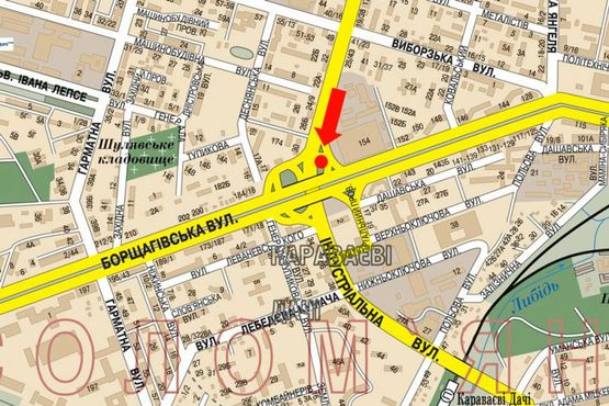 Схема рекламной плоскости по адресу Гетьмана ул., заезд на Борщаговскую ул., возле ТРЦ "Аркадия", супермаркет "Сильпо", в сторону Комарова пр. Схема рекламной плоскости по адресу Гетьмана ул., заезд на Борщаговскую ул., возле ТРЦ "Аркадия", супермаркет "Сильпо", в сторону Комарова пр.