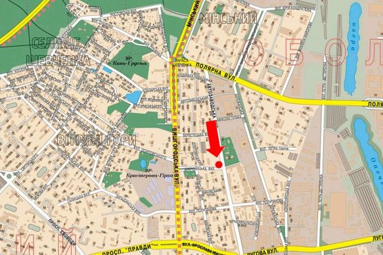 Схема рекламной плоскости по адресу Автозаводская ул. / Дубровицкая ул., в сторону Луговая ул.