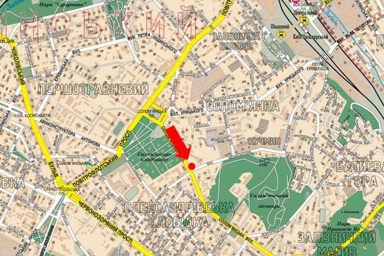 Схема рекламной плоскости по адресу Соломенская ул. / Механизаторов ул., возле "Евролаб"