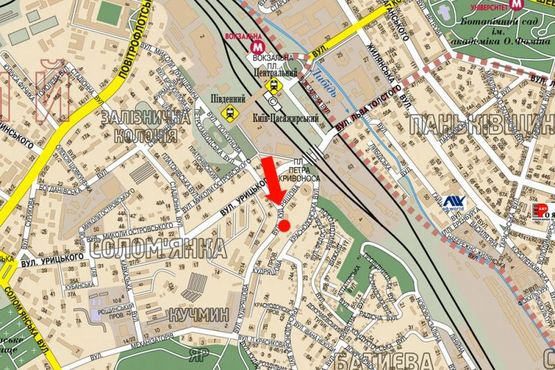 Схема рекламной плоскости по адресу Кудряшова ул., 3, "Ультрамарин", клуб "Indigo", супермаркет "Велика Кишеня", в сторону Механизаторов ул.