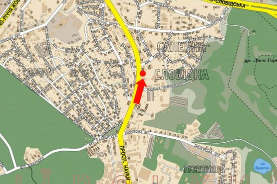 Схема рекламної площини за адресою Науки пр., 29, в сторону Демеевская пл. (бывш. Московская пл.)