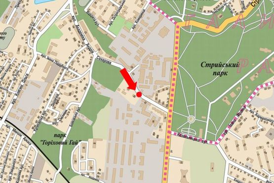 Схема рекламной плоскости по адресу Сахарова ул., 80, возле "Кредобанка"