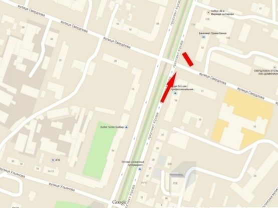 Схема рекламної площини за адресою пр-т. О. Поля - вул. Володимира Антоновича, призма Схема рекламної площини за адресою пр-т. О. Поля - вул. Володимира Антоновича, призма