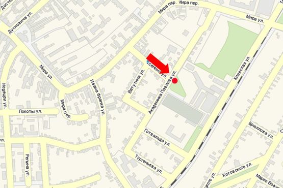 Схема рекламної площини за адресою Есенина ул. / ул. Павлова Ак., возле автовокзала Схема рекламної площини за адресою Есенина ул. / ул. Павлова Ак., возле автовокзала
