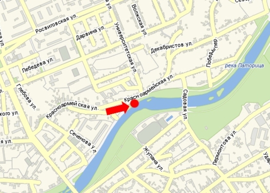 Схема рекламної площини за адресою Данилы Галицкого ул. / ул. Красноармейская, возле 1-го моста Схема рекламної площини за адресою Данилы Галицкого ул. / ул. Красноармейская, возле 1-го моста