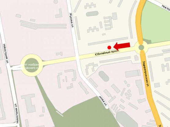 Схема рекламной плоскости по адресу Юбилейный пр., 30, напротив, в сторону Казака Бабуры ул. (бывш. Жукова ул.)