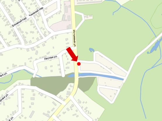 Схема рекламной плоскости по адресу Истомина ул., напротив дома № 86, в направлении магазина "Хортицкого"