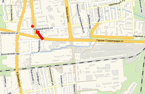 Схема рекламной плоскости по адресу 6-го Декабря ул., 143