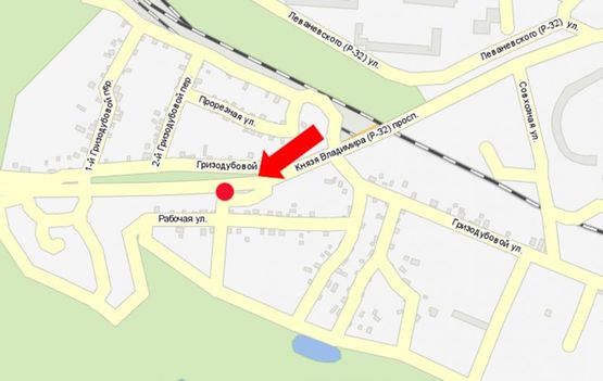 Схема рекламной плоскости по адресу Владимира Кн. пр., возле ж/д путепровода