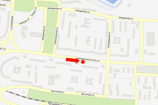 Схема рекламной плоскости по адресу Леваневского ул., 48 Схема рекламной плоскости по адресу Леваневского ул., 48