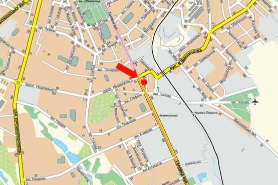 Схема рекламной плоскости по адресу Главная ул., 189, возле магазина "Фламинго", Приватбанка Схема рекламной плоскости по адресу Главная ул., 189, возле магазина "Фламинго", Приватбанка