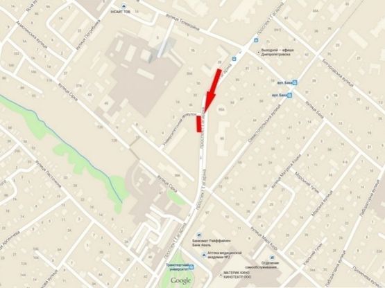 Схема рекламної площини за адресою пр-т. Гагаріна – пер. Університетський, призма Схема рекламної площини за адресою пр-т. Гагаріна – пер. Університетський, призма