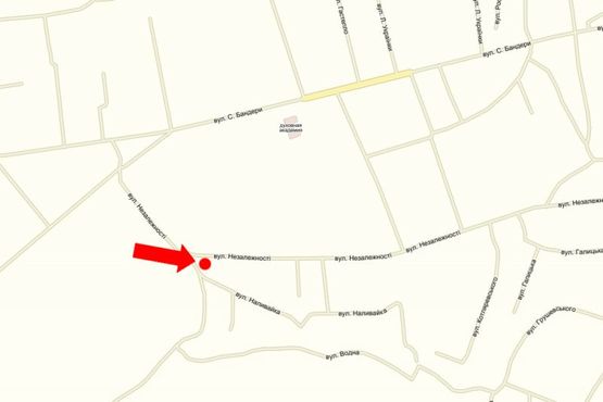 Схема рекламної площини за адресою Независимости ул. Схема рекламної площини за адресою Независимости ул.