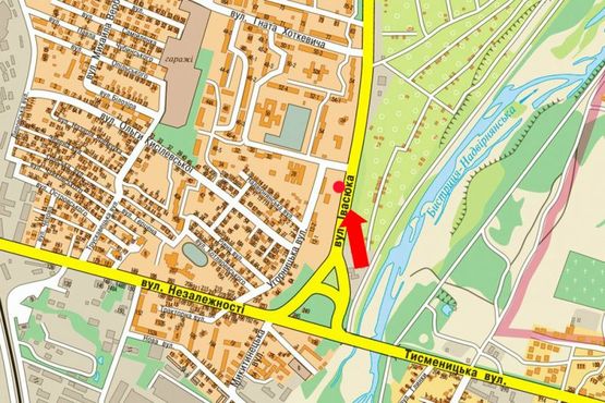 Схема рекламної площини за адресою Ивасюка ул., 14, возле остановки