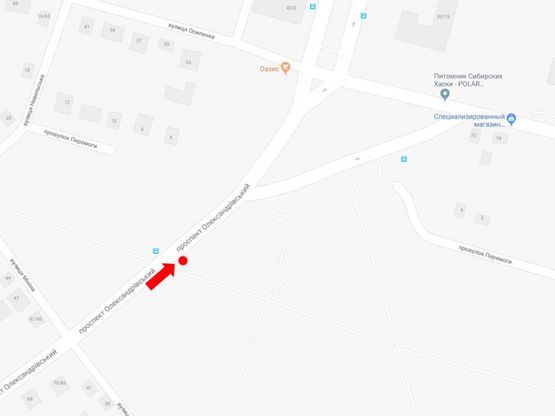 Схема рекламной плоскости по адресу Александровский пр. (бывш. Косиора пр.) - ул. Осипенко, в сторону пр. Московского