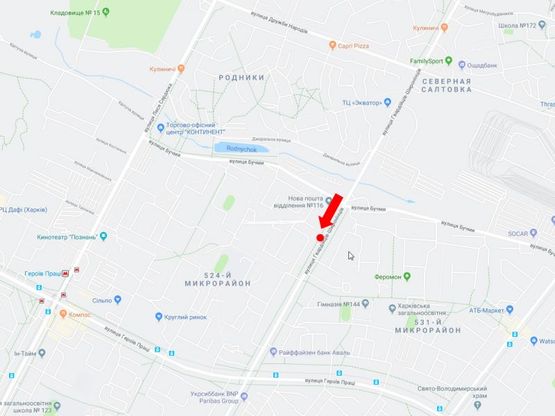 Схема рекламной плоскости по адресу Гвардейцев Широнинцев ул., 81, в центр