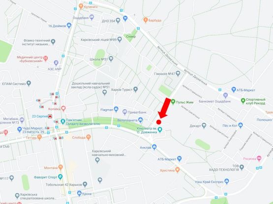 Схема рекламной плоскости по адресу Космонавтов ул. 2 - ул. 23 августа, в центр Схема рекламной плоскости по адресу Космонавтов ул. 2 - ул. 23 августа, в центр