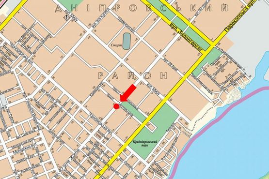 Схема рекламної площини за адресою Университетская ул. (бывш. 40-летия Октября ул.), 104, возле кинотеатра "Спутник", разделитель, в центр, левый Схема рекламної площини за адресою Университетская ул. (бывш. 40-летия Октября ул.), 104, возле кинотеатра "Спутник", разделитель, в центр, левый