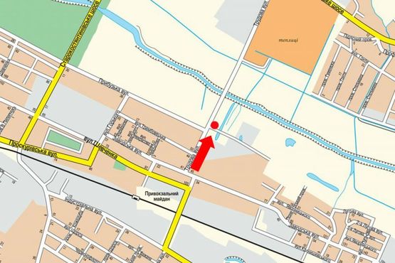 Схема рекламной плоскости по адресу Трудовая ул. / ул. Прибужская Схема рекламной плоскости по адресу Трудовая ул. / ул. Прибужская