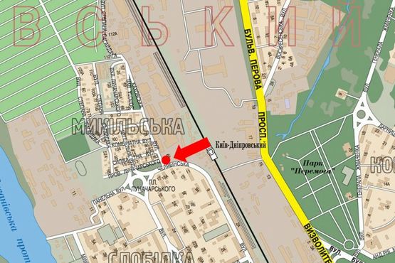 Схема рекламной плоскости по адресу Челябинская ул. / Каховская ул., в сторону Кулиша пл. (бывш. Луначарского пл.) Схема рекламной плоскости по адресу Челябинская ул. / Каховская ул., в сторону Кулиша пл. (бывш. Луначарского пл.)