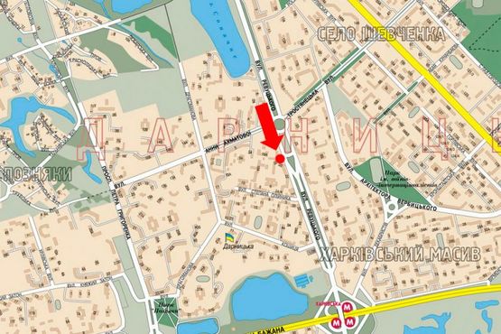 Схема рекламної площини за адресою Ревуцкого ул., 18, в сторону ст. м. "Харьковская" Схема рекламної площини за адресою Ревуцкого ул., 18, в сторону ст. м. "Харьковская"