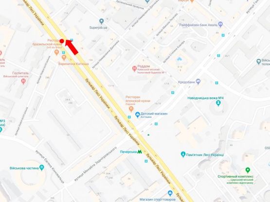 Схема рекламной плоскости по адресу Украинки бул., 13 / Новогоспитальная ул. (бывш. Щорса пер.), на светофоре, в сторону ул. Крещатик Схема рекламной плоскости по адресу Украинки бул., 13 / Новогоспитальная ул. (бывш. Щорса пер.), на светофоре, в сторону ул. Крещатик