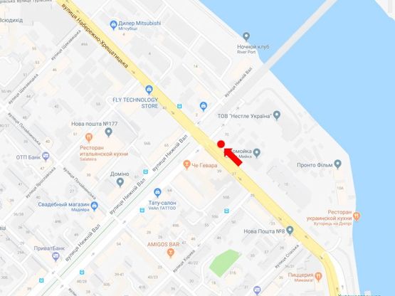 Схема рекламной плоскости по адресу Набережно-Крещатицкая ул.- ул. Верхний Вал, на светофоре, из центра Схема рекламной плоскости по адресу Набережно-Крещатицкая ул.- ул. Верхний Вал, на светофоре, из центра