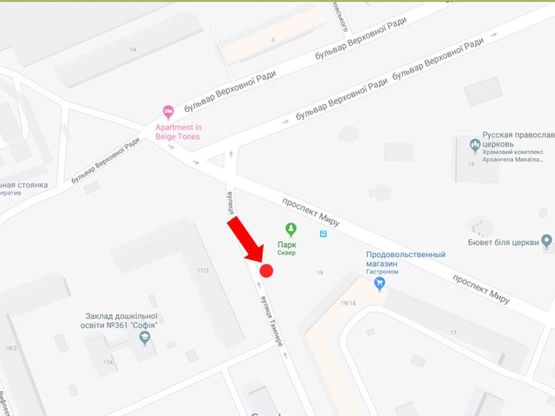 Схема рекламной плоскости по адресу Тампере ул., 17/2  - пр. Мира, на светофоре, в сторону пр. Воссоединения