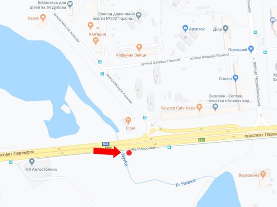 Схема рекламной плоскости по адресу Победы пр. - ул. Ушакова, напротив, в центр