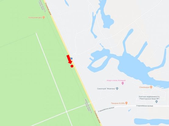 Схема рекламної площини за адресою Столичное шоссе ул. - ул. Липская, в сторону из Киева