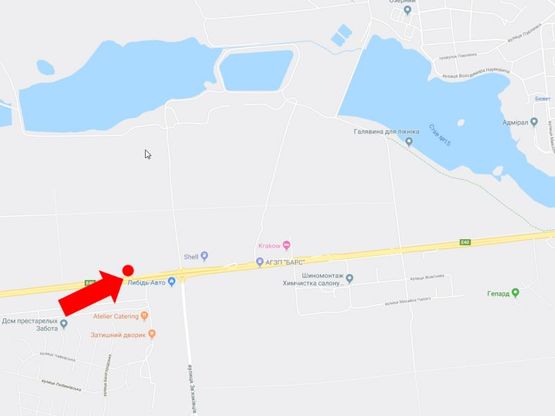 Схема рекламної площини за адресою Победы пр. - ул. Связистов, поворот на ЖК "Чайка", в центр Схема рекламної площини за адресою Победы пр. - ул. Связистов, поворот на ЖК "Чайка", в центр