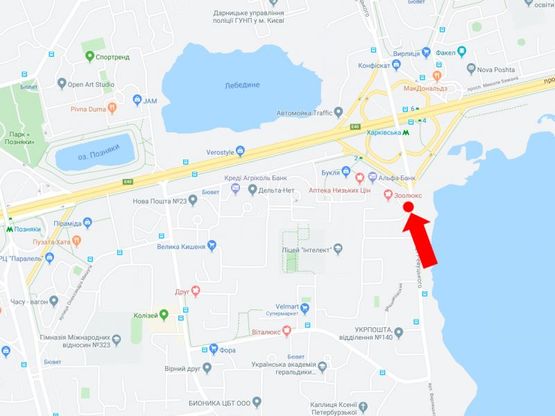 Схема рекламной плоскости по адресу Ревуцкого ул. 42-В, ст.м. "Харьковская", в сторону пр. Бажана Схема рекламной плоскости по адресу Ревуцкого ул. 42-В, ст.м. "Харьковская", в сторону пр. Бажана