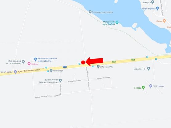 Схема рекламной плоскости по адресу Победы пр. - ул. Герасименко, из центра